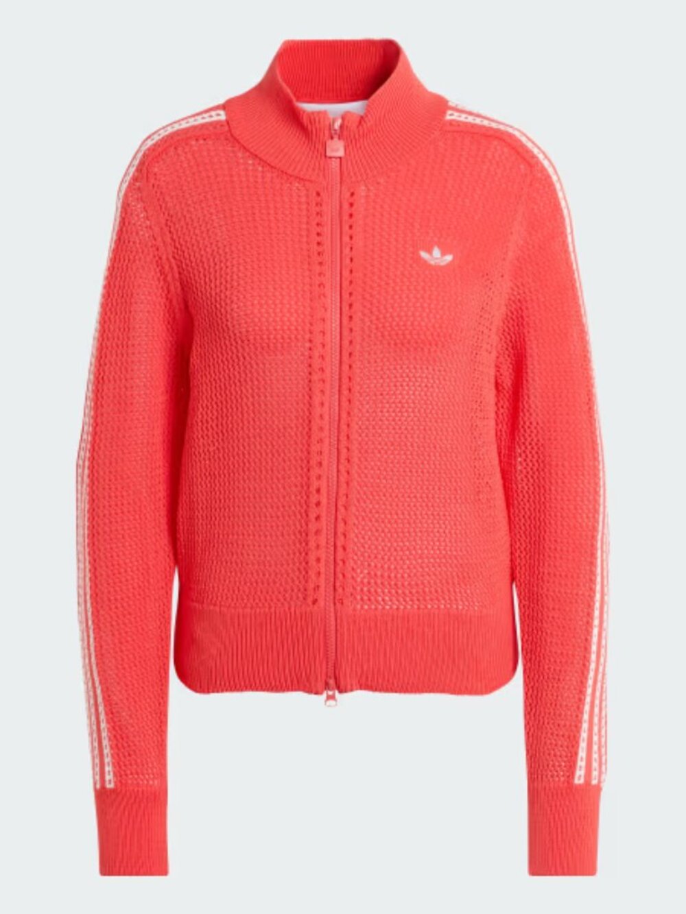 adidas women's KNITTED CROCHET FIREBIRD TRACK TOP